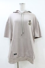 画像1: NieR Clothing / 半袖プルパーカー  ベージュ H-26-06-30-1045-PU-TO-KB-ZH (1)