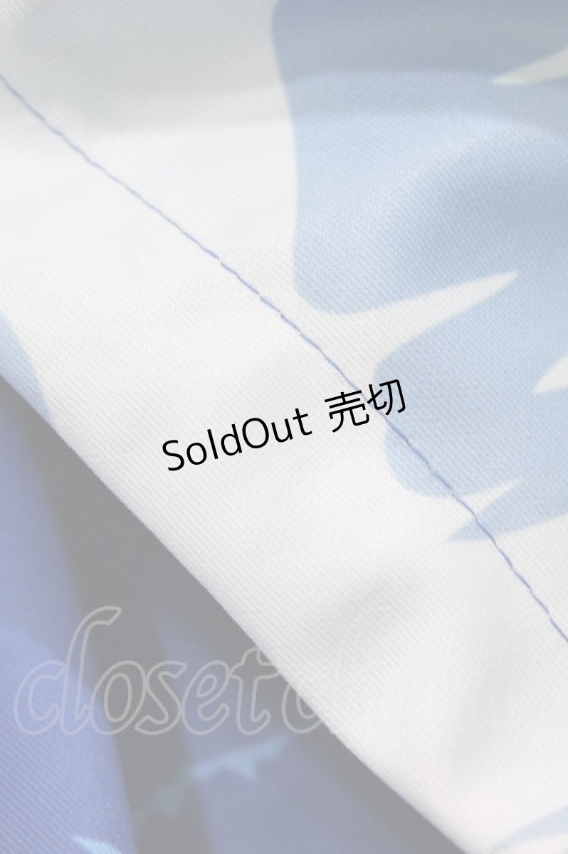 画像3: NieR Clothing / 総柄ZIP半袖パーカー F 青 H-26-06-30-1047-PU-TO-KB-ZH (3)