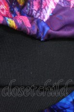 画像3: NieR Clothing / 総柄ZIP半袖パーカー  青 H-26-06-30-1048-PU-TO-KB-ZH (3)