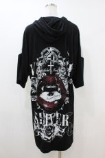 画像2: SEX POT ReVeNGe / プリント半袖ZIPパーカー M 白×黒 H-26-06-30-1051-SP-TO-AK-ZH (2)