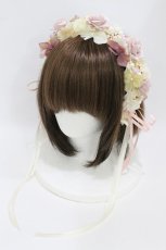 画像1: Atelier Beatrice / ローズパールカチューシャ  アイボリー H-26-06-30-1002-GO-AC-AK-ZH (1)