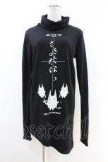 画像1: SEX POT ReVeNGe / ハイネックプリントロングカットソー  黒 H-26-06-30-1023-SP-TO-AK-ZH (1)