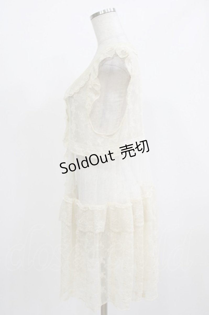 画像2: axes femme / フェミニンレースジレ M 生成り H-26-06-30-2032-AX-TO-NS-ZH (2)