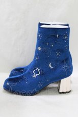 画像2: axes femme POETIQUE / 天体モチーフ刺繍ベロアブーツ S ネイビー H-26-06-30-2044-AX-SH-NS-ZH (2)