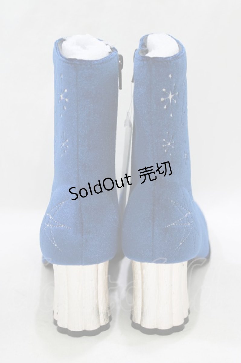 画像3: axes femme POETIQUE / 天体モチーフ刺繍ベロアブーツ S ネイビー H-26-06-30-2044-AX-SH-NS-ZH (3)