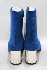 画像3: axes femme POETIQUE / 天体モチーフ刺繍ベロアブーツ S ネイビー H-26-06-30-2044-AX-SH-NS-ZH (3)
