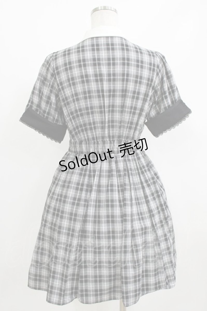 画像3: DearMyLove / アイドルレースリボンワンピース M ブラックチェック H-26-06-30-2012-GO-OP-NS-ZH (3)