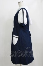 画像2: IRO+IRO / デニム×ジャージパーカーワンピース Free インディゴ H-26-06-30-2020-LO-TO-NS-ZH (2)