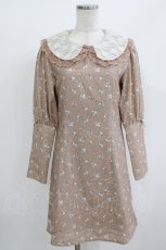 画像1: HONEY SALON / レース衿花柄ワンピース Free ベージュ H-26-06-30-2023-LO-OP-NS-ZH (1)