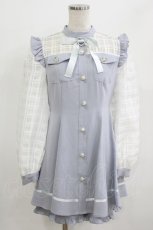 画像1: Ank Rouge / シアーチェックコンビネゾン M ブル‐ H-26-06-30-2025-CA-OP-NS-ZH (1)