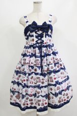 画像1: BABY,THE STARS SHINE BRIGHT / Collection Douce Chocolatier ミルクトリュフジャンパースカート Free サックス×紺 H-26-06-30-015-BA-OP-NS-ZH (1)