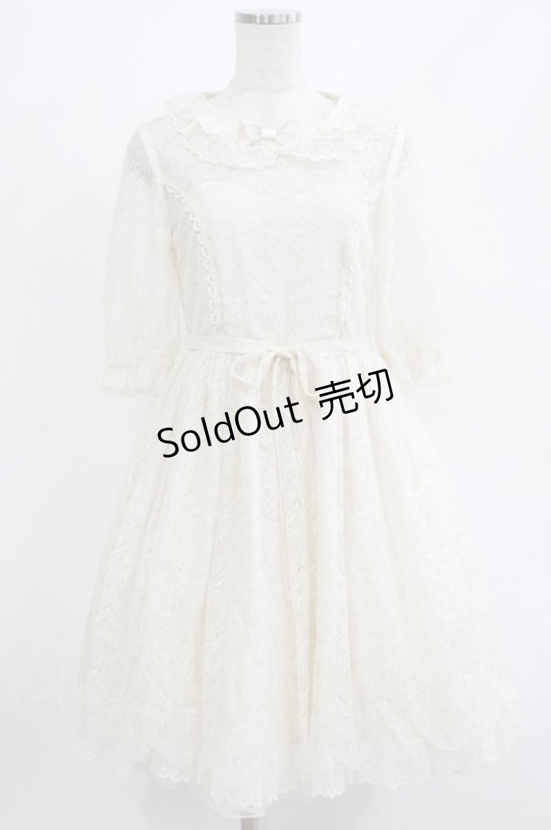 画像1: Angelic Pretty / レーシィレディワンピース Free アイボリー H-26-06-30-016-AP-OP-NS-ZH (1)