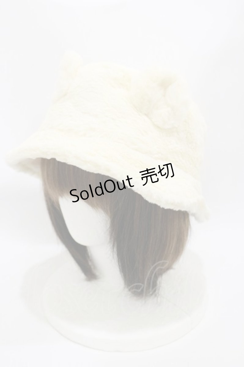 画像1: Candy Stripper / BEAR BUCKET HAT  IVORY H-26-07-01-001-PU-AC-AK-ZH (1)