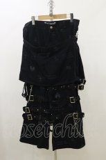 画像1: ZJ PUNX / ラップ付きベルトパンツ XL 黒 H-26-07-01-039-PU-PA-AK-ZH (1)