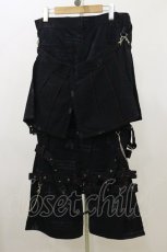 画像2: ZJ PUNX / ラップ付きベルトパンツ XL 黒 H-26-07-01-039-PU-PA-AK-ZH (2)