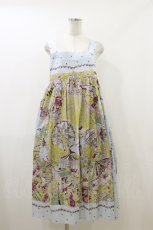 画像1: Jane Marple Dans Le Salon / La fete foraine apron dress M サックス H-26-07-01-058-JM-OP-KB-ZH (1)