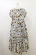 画像2: Jane Marple / Cherry labels wrinkle dress  ブルーグレイ H-26-07-01-062-JM-OP-KB-ZH (2)
