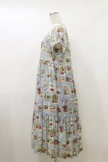 画像3: Jane Marple / Cherry labels wrinkle dress  ブルーグレイ H-26-07-01-062-JM-OP-KB-ZH (3)