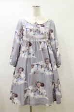 画像1: Leur Getter / White Cat袖付ワンピース M グレー H-26-07-01-067-LU-OP-AK-ZH (1)