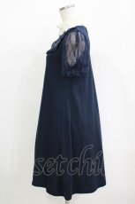 画像2: Ank Rouge / レース切替カットワンピース M ネイビー H-26-07-01-1030-CA-OP-NS-ZH (2)