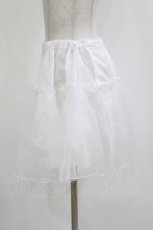 画像2: Catherine Cottage / オーガンジーパニエ42cm Free 白 H-26-07-01-1035-LO-SK-NS-ZH (2)