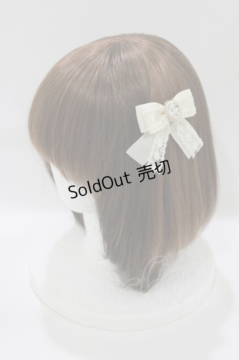 画像4: m petit by misako / ヘアクリップ2点セット  オフ/レッド H-26-07-01-1056-LO-AC-NS-ZH (4)