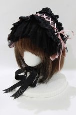 画像1: ALICE and the PIRATES / Sweet Heart Kittyヘッドドレス  ブラック/ピンク H-26-07-01-1059-PA-AC-NS-ZH (1)