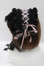 画像2: ALICE and the PIRATES / Sweet Heart Kittyヘッドドレス  ブラック/ピンク H-26-07-01-1059-PA-AC-NS-ZH (2)