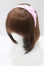 画像1: metamorphose / パールリボンカチューシャ  ピンク H-26-07-01-1064-ME-AC-NS-ZH (1)