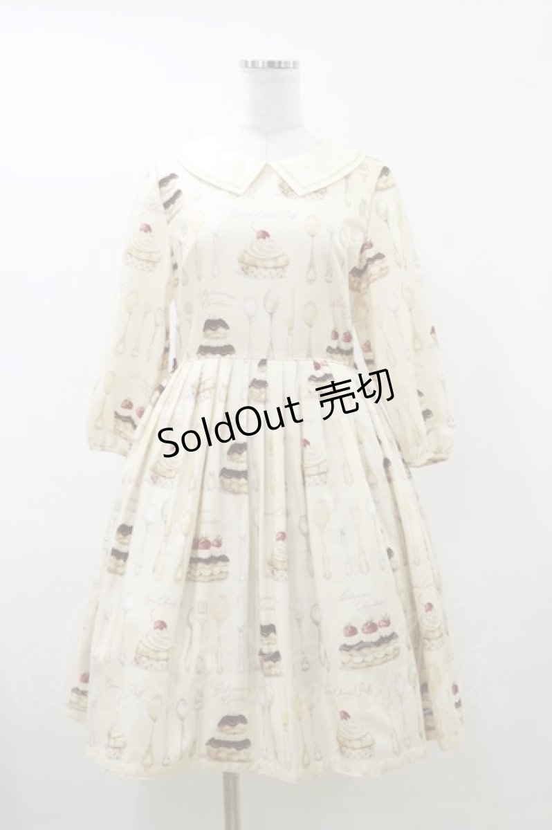 画像1: Leur Getter / Cream Choux Puff袖付きワンピース M アイボリー H-26-07-01-068-LU-OP-AK-ZH (1)