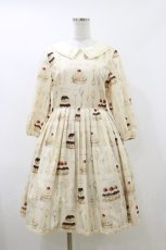画像1: Leur Getter / Cream Choux Puff袖付きワンピース M アイボリー H-26-07-01-068-LU-OP-AK-ZH (1)