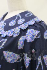 画像4: Jane Marple / Bonjour Millefleursのコレットドレス  ネイビー H-26-07-01-069-JM-OP-KB-ZH (4)