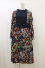 画像1: Jane Marple Dans Le Salon / Art in bloomのレースヨークdayドレス  ネイビー H-26-07-01-070-JM-OP-KB-ZH (1)