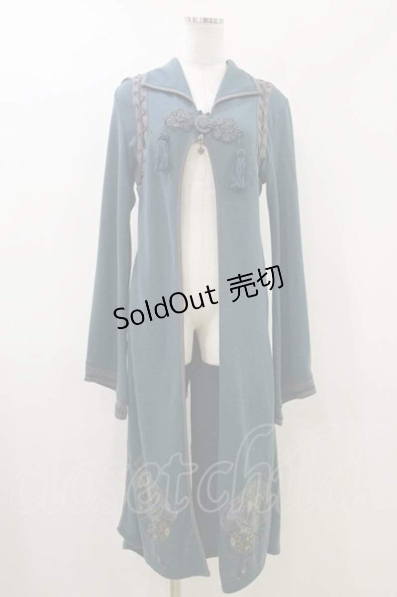 画像1: Ozz oneste / チャイナ刺繍ロングボレロ  グリーン H-26-07-01-010-OO-JA-AK-ZH (1)