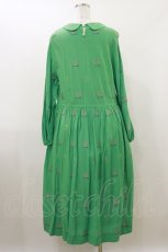 画像2: Jane Marple Dans Le Salon / EIIR jacquard dayドレス  エメラルドグリーン H-26-07-01-073-JM-OP-KB-ZH (2)