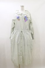 画像1: Jane Marple Dans Le Salon / Jardin Des Fleurs Embroideryドレス  ミント H-26-07-01-074-JM-OP-KB-ZH (1)