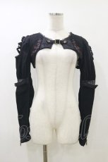 画像1: Ozz oneste / 薔薇刺繍ショートボレロ  黒 H-26-07-01-011-OO-JA-AK-ZH (1)