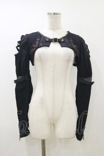 Ozz oneste / 薔薇刺繍ショートボレロ 黒 H-26-07-01-011-OO-JA-AK-ZH