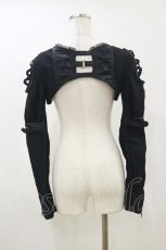 画像2: Ozz oneste / 薔薇刺繍ショートボレロ  黒 H-26-07-01-011-OO-JA-AK-ZH (2)