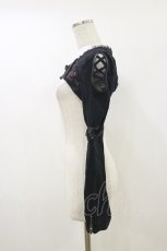 画像3: Ozz oneste / 薔薇刺繍ショートボレロ  黒 H-26-07-01-011-OO-JA-AK-ZH (3)