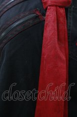 画像4: ALGONQUINS / チェック切替タイ付きシャツ F 黒×赤 H-26-07-01-028-AL-BL-AK-ZH (4)