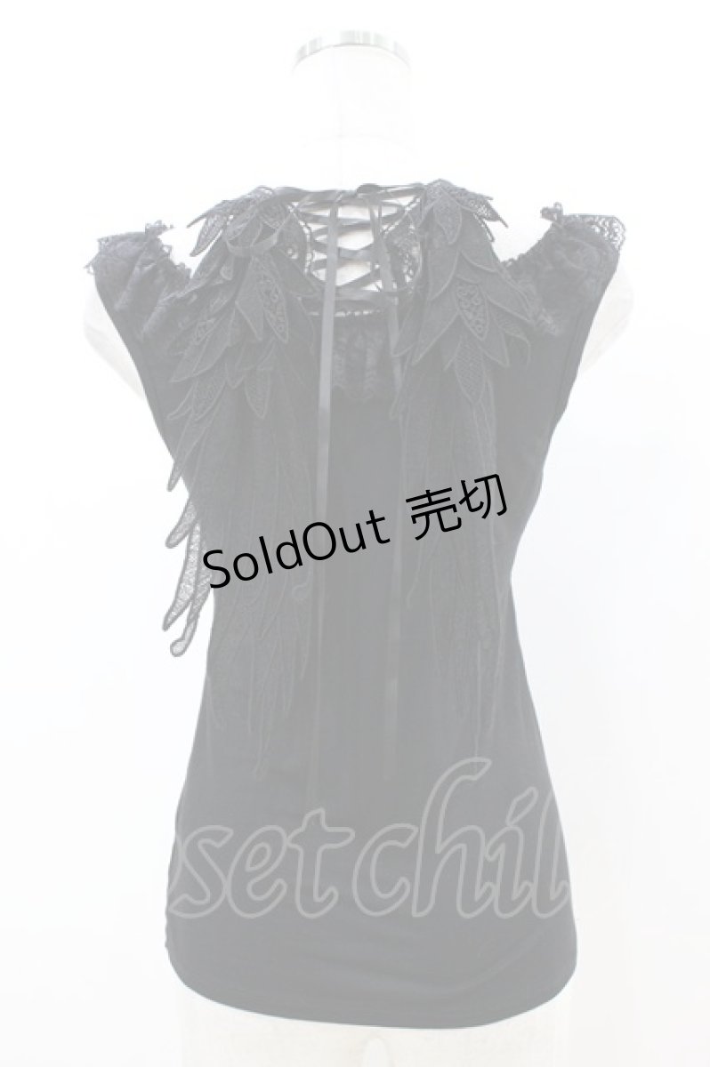 画像2: MR corset / ANGEL WING TANK TOP  黒 H-26-07-02-033-PU-TO-AK-ZH (2)