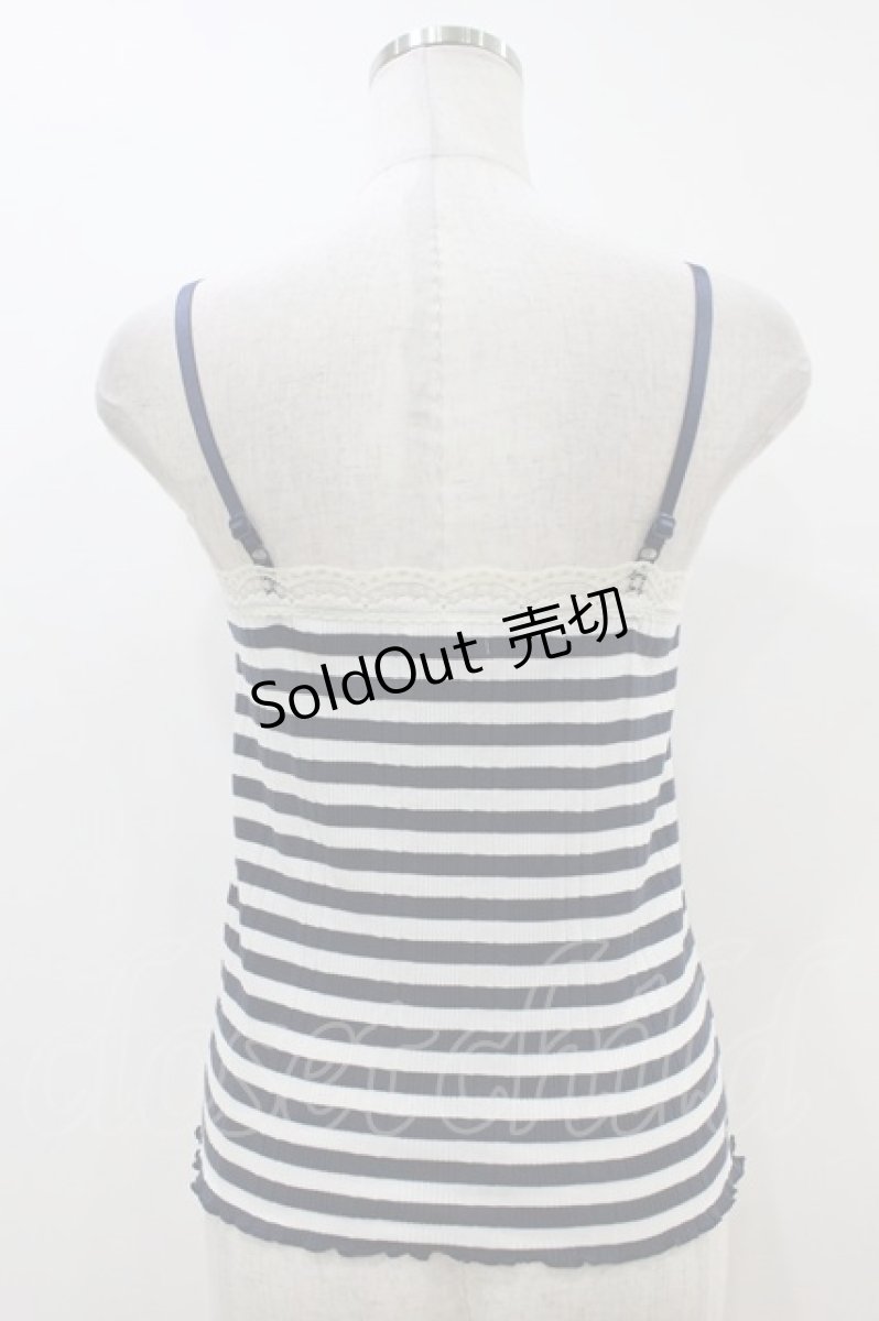 画像2: Emily Temple cute / ボーダーキャミソール  ネイビー H-26-07-02-034-ET-TO-AK-ZH (2)
