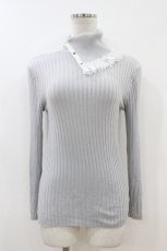 画像1: MR corset / タートルニットトップス  グレー H-26-07-02-041-PU-TO-AK-ZH (1)