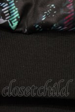 画像3: NieR Clothing / 総柄ZIP半袖パーカー  黒 H-26-07-02-053-PU-TO-KB-ZH (3)