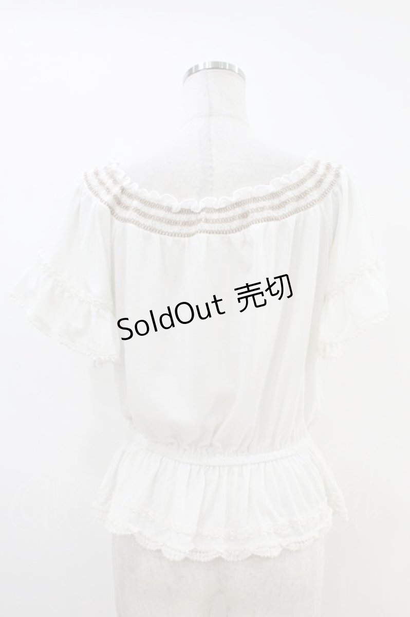画像2: LIZ LISA / 刺繍トップス Free 白 H-26-07-02-1035-LO-TO-NS-ZH (2)