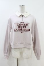 画像1: Fi.n.t / ロゴ刺繍ハーフジップスウェット Free L/PINK H-26-07-02-1037-CA-TO-NS-ZH (1)