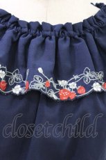 画像3: Fi.n.t / 野イチゴ刺繍オフショルブラウス Free NAVY H-26-07-02-1039-CA-BL-NS-ZH (3)