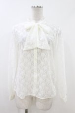 画像1: Fi.n.t / 総レースボウタイブラウス Free OFFWHITE H-26-07-02-1054-CA-BL-NS-ZH (1)