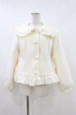 画像1: axes femme kawaii / バックフリルショートコート M オフ H-26-07-02-1057-AX-CO-NS-ZH (1)